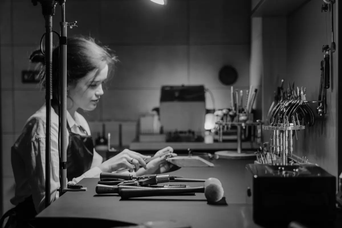 Jeweler at the workbench