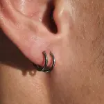 Comet Hoop Earrings worn