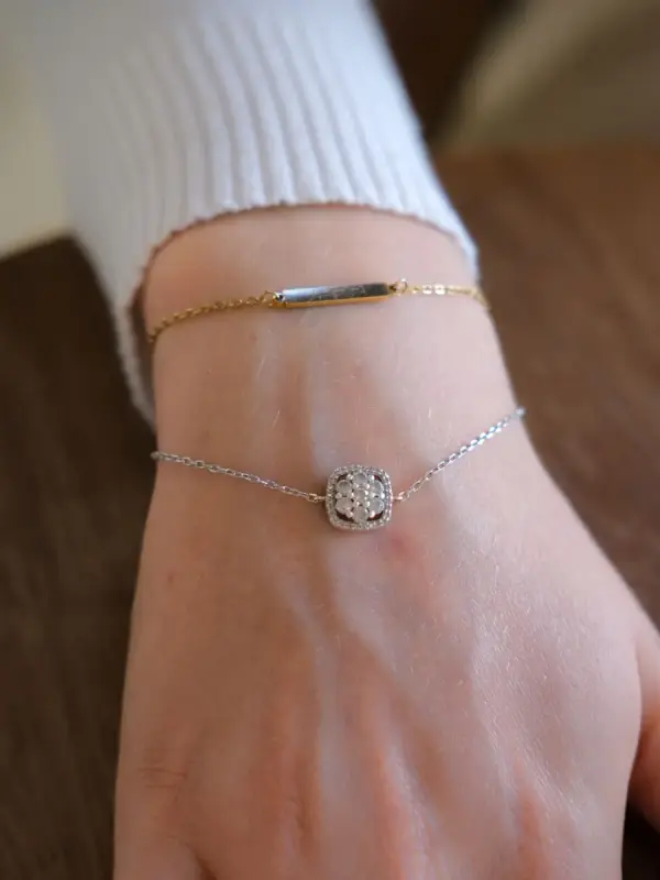 Lace Tennis Bracelet worn